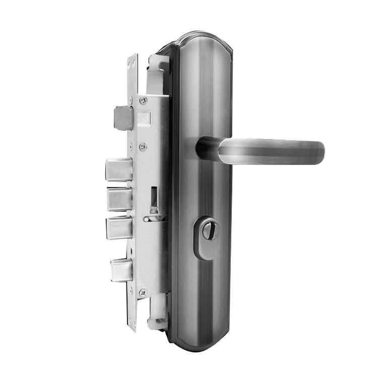 ROCK安恒通木门锁-铝把手60076B+5072NZ+65D